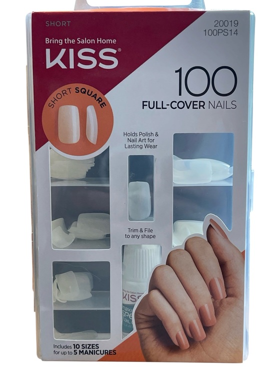 Kiss Other - KISS 100 Full Cover Nails Short Square 100PS14 New